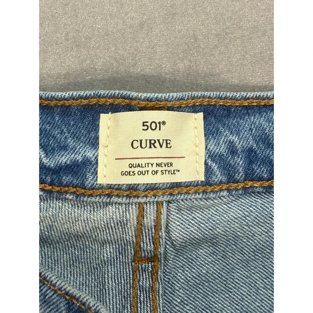 NWT Levi's 501 Curve Men Denim Jeans Button Fly‎ Size 31/30 Stretch Faded